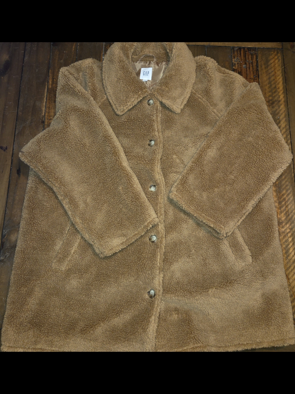 GAP Women's Brown Plush Teddy Jacket